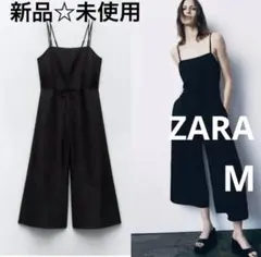 定価10990円☆新品ZARA リネンワイドサロペット　オールインワン