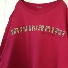 サンダル アウター バンクス OUTER BANKS Tシャツ レッド 赤 古着