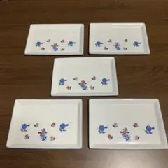 花柄 長方形 皿 5枚セット