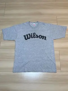 古着 Wilson プリントロゴTシャツ ウィルソン 染み込み USA製 90s
