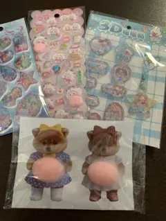 欲張り可愛くて珍しいシール4枚セット