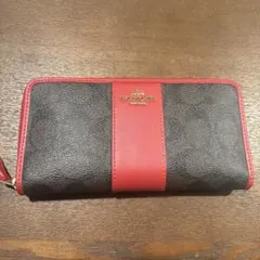 COACH 財布 シグネチャー レッド