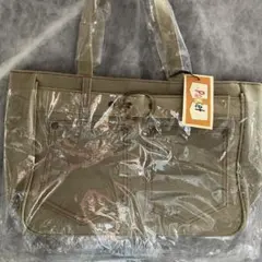 お値下げ　未使用　ベージュ トートバッグ フロントポケット付き