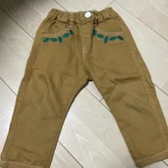 Bitz ブラウン 長ズボン 葉の刺繍のサムネイル