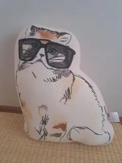 PAUL & JOE 猫 クッション メガネのサムネイル