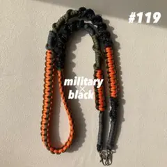 パラコードスマホショルダーストラップ　オレンジ　ブラック　アーミーグリーン緑