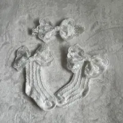 最終値下げ！！ヘアリボンと靴下 2点セット 撮影用