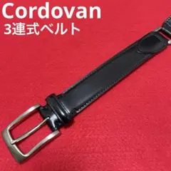 最高級シェルコードバン】BEAMS 高級黒馬革ドレスベルト ブラック