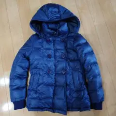 【美品】リンジー　Lindsey　ダウンコート　ネイビー　 フード付き　160