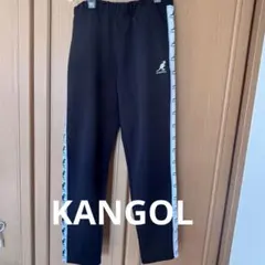 ブラックジャージパンツ サイドロゴ入り　L