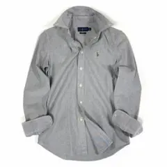 ポロラルフローレン 長袖シャツ オックスフォード ポニー 近年 BD グレー S
