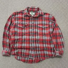 90s Ozark Trail プリントネルシャツ　短丈 アメカジ