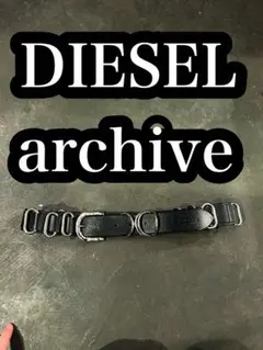 DIESEL ディーゼル　archive ベルト希少 黒メタルパーツ