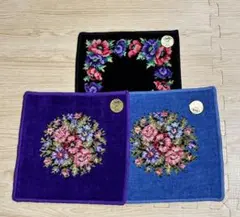 FEILER 花柄刺繍タオルハンカチ3枚セット