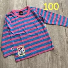 新品 ベビードール ミニーちゃん ボーダートップス 100