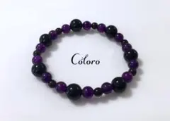 オニキス・アメジスト・モリオン（黒水晶）☆パワーストーン（天然石）ブレスレット☆