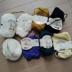 メリノウール糸 セット　つかいかけ