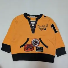 80★ミキハウスダブルB★くろくまアップリケ付き！トレーナー★