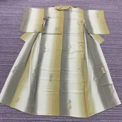 ♢1106 着物 付下げ 縦縞 輝染 友禅 訪問着作家物 落款あり 正絹 和装