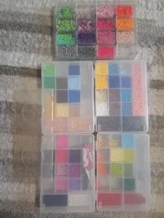 フューズビーズ、アイロンビーズ、ミニアイロンビーズセット（収納ケース付き）