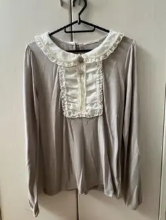 axes femme 長袖 カットソー パール装飾