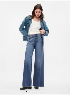 gap ハイライズワイドレグジーンズ