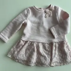 GAP 裏起毛トップス　レース　リボン