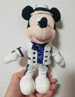 クラブマウスビート　ミッキー　白ジャケット　ぬいぐるみバッジ