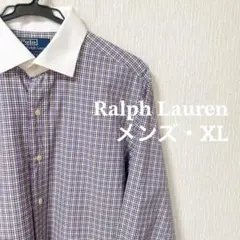 Ralph Lauren 長袖シャツ 紫チェック柄