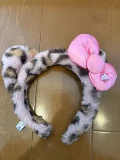 ユニバ キティ ヒョウ柄カチューシャ