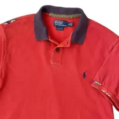 Polo ラルフローレン ヴィンテージ ダメージ加工 ビーズ刺繍 ポロシャツ