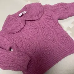 ZARAkids ケーブル ピンク 丸襟ニット セーター98