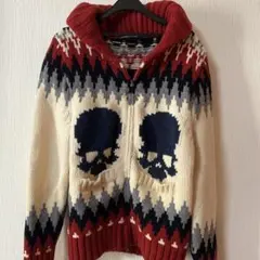 GEMMA.H UOMO スカル柄 ジップアップニットのサムネイル