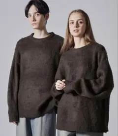CLEL ダークブラウン オーバーサイズセーター　mサイズのサムネイル