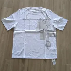 HERMES 馬具モチーフ プリント Tシャツ ホワイトのサムネイル