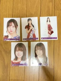 梅澤美波 柴田柚菜 田村真佑 山崎怜奈 生写真＆ポストカード3種