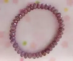 時間限定値下げ！天然石 薄紫ルビー オーバルカット ブレスレット約7mm×42個