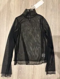 新品タグ付き⭐︎LOEFF ブラック オーガンジーブラウス ユナイテッド 