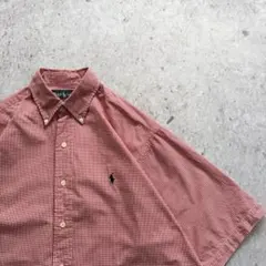 90s cityboy ラルフローレン ブレア 半袖 ギンガムチェックシャツ