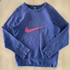 NIKE SB スウェット プリントロゴ 古着 ネイビー XSサイズ
