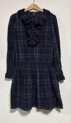ポロラルフローレン　キッズ　ワンピース　140 ネイビー　チェック