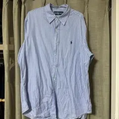 ラルフ　ボーダーチェックシャツ　夏シャツ