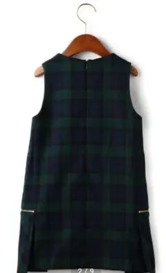 グリーンレーベルリラクシング チェックジャンパースカート 105cm