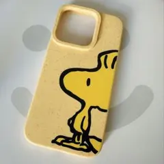 iPhone14pro ソフトケース イエロー スヌーピー ウッドストック