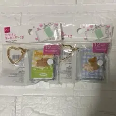 ダイソーミニアルバム 2個セット ハート型キーホルダー付き