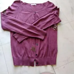 niko and ... ワインレッド カーディガン