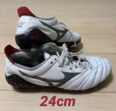 ミズノ サッカースパイク モレリアネオ3 JAPAN ホワイト 24cm 白