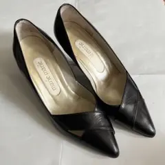 ミッシェルクラン　22.5cm 黒　ヒールのサムネイル