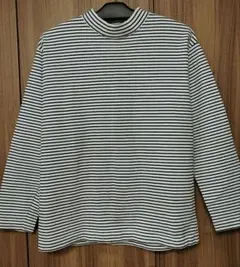 BEAUTY&YOUTH ボーダー モックネック 厚手カットソー XLサイズ
