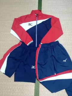 Mizuno ジャージ上下セット サイズ150 赤/紺　競泳　水泳　トレーニング
